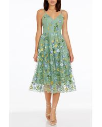 Dress the Population - Maren Floral Embroidery Cocktail Dress - Lyst