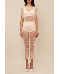 Contessa Mills - Wraith Ornately Beaded Sheer Tulle Dress - Lyst