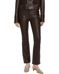 FRAME - The Leather Reboot Crop Pants - Lyst