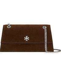 Tory Burch - Kira Turnlock Suede Convertible Shoulder Bag - Lyst