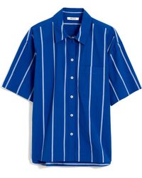 Madewell - Stripe Oversize Boxy Short Sleeve Poplin Button-up Shirt - Lyst