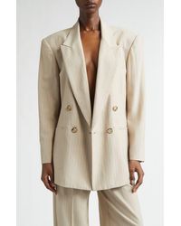 LAQUAN SMITH - Shimmer Pinstripe Double Breasted Jacket - Lyst