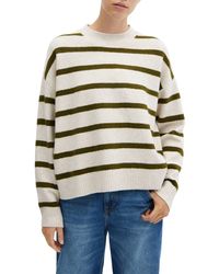 Mango - Stripe Crewneck Sweater - Lyst