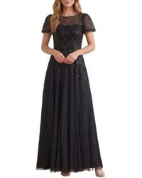 Needle & Thread - Sequin Cascade Bow Short Sleeve Gown - Lyst