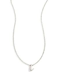 Mint & Lily - Tiny Script Initial Necklace - Lyst