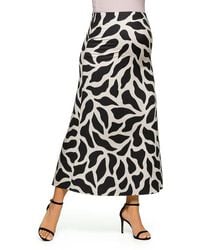 24seven Comfort Apparel - Maternity And Print Elastic Waist A-Line Maxi Skirt - Lyst