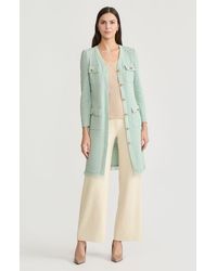 Misook - Heritage Tonal Fringe Trim Knit Jacket - Lyst