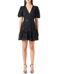Endless Rose - Sequin Lace Fit & Flare Minidress - Lyst
