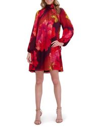Ted Baker - Floral Long Sleeve Dress - Lyst