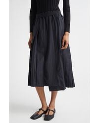 Nackiyé - Joan Pinstripe Stretch Wool Blend Skirt - Lyst