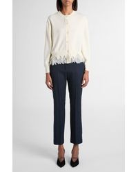 McQueen - Cobweb Lace Shrunken Wool & Cashmere Cardigan - Lyst
