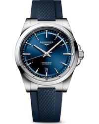 Longines - Conquest Automatic Rubber Strap Watch, 41Mm - Lyst