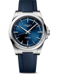 Longines - Conquest Automatic Rubber Strap Watch, 41Mm - Lyst