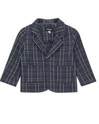 Space Grey - Front Button Woven Plaid Blazer - Lyst