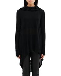 MARCELLA - Oslo Semisheer Long Sleeve High-low Jersey Tunic - Lyst