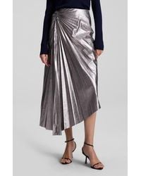 A.L.C. - Tracy Asymmetric Hem Faux Leather Skirt - Lyst