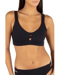 Hurley - Max Solid Tab Bikini Top - Lyst