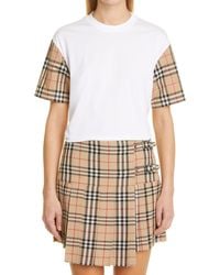 Burberry - Vintage Check Oversized T-shirt - Lyst