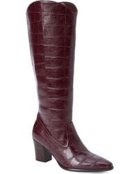 Matisse - Kirby Croc Embossed Faux Leather Boot - Lyst