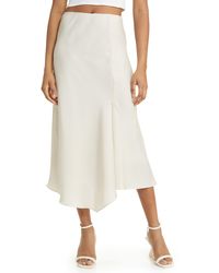 All In Favor - Satin Midi Skirt In At Nordstrom, Size X-large - Lyst