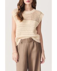 DELUC - Paulo Open Stitch Cap Sleeve Sweater - Lyst