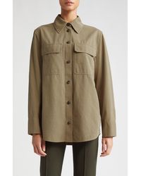 Vince - Washed Cotton Shirt Jacket - Lyst