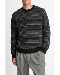 Vince - Marled Stripe Crewneck Merino Wool Blend Sweater - Lyst