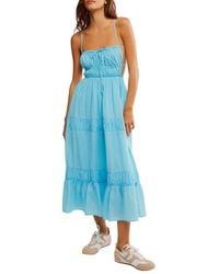 Free People - Taking Sides Tiered Cotton Maxi Dress - Lyst