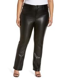 NYDJ - Sculpt Her Marilyn Faux Leather Straight Leg Pants - Lyst