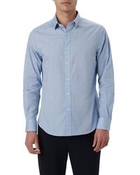 Bugatchi - Julian Shaped Fit Check Stretch Cotton Button-Up Shirt - Lyst