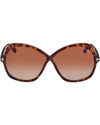 Tom Ford - Rosemin 64mm Gradient Oversize Butterfly Sunglasses - Lyst