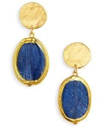 Karine Sultan - Kyanite Clip-On Drop Earrings - Lyst