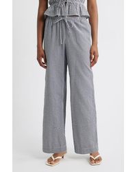 Wayf - X Styled By Coco! Nina Gingham Seersucker Straight Leg Pants - Lyst