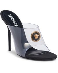 Versace - Medusa Clear Slide Sandal - Lyst