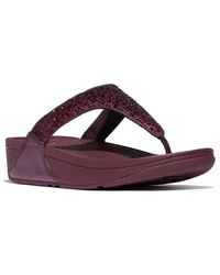 Fitflop - Lulu Crystal-Mix Toe-Post Sandals - Lyst