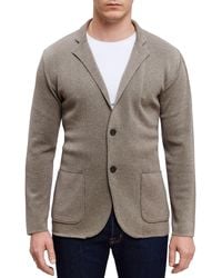 Emanuel Berg - Notched Lapel Premium Merino Wool Cardigan At Nordstrom - Lyst