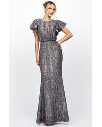 Bariano - Teresa Flutter Sleeve Gown - Lyst
