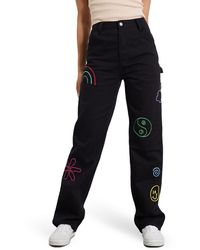PacSun '90s Embellished Carpenter Pants - Black