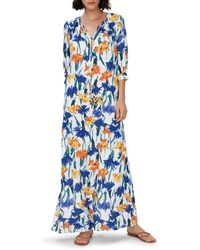 Diane von Furstenberg - Drogo Floral Print Maxi Dress - Lyst