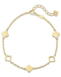 DEVATA - Clover Link Chain Bracelet - Lyst