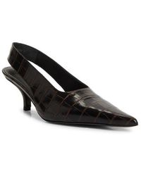 TOTEME - Croc Embossed Pointed Toe Slingback Pump - Lyst