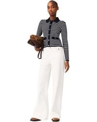 Maje - Striped Polo Cardigan - Lyst