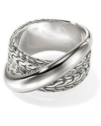 John Hardy - Jh Essentials Crossover Ring, Wide - Lyst