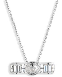Versace - Crystal Gianni Ribbon Pendant Necklace - Lyst