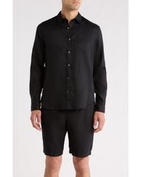 Vince - Linen Button-Up Shirt - Lyst