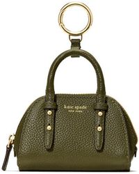 Kate Spade - Charmed Pebble Leather Key Fob - Lyst
