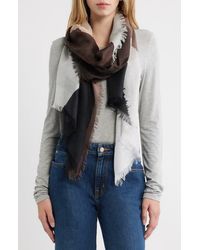 Nordstrom - Eyelash Trim Print Cashmere & Silk Wrap - Lyst