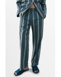 Mango - Stripe Cotton Pajama Pants - Lyst