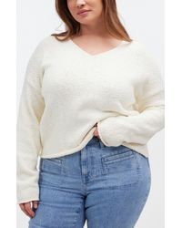 Madewell - Slub Cotton V-neck Sweater - Lyst