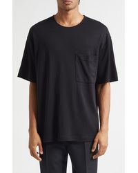 Lemaire - Relaxed Fit Cotton & Silk T-Shirt - Lyst